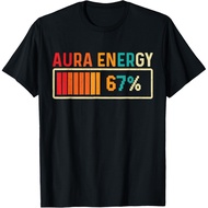 Aura Energy 67 Meme Funny Gen Alpha Slang Retro Vintage Gift Unisex T-Shirt