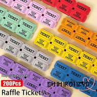 CHIHIRO11Z9D 200Pcs Celebration Event Tickets, Single Paper Labels Drink Events Raffle Tickets, Colo