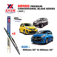 DENSO Conventional Blade Premium [DCP Series] Front Wiper Blade 20" + 16" for Myvi 2007 - 2017