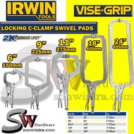 IRWIN 6" 9" 11" 18" 24" Locking C-Clamps Swivel Pads 18EL4 6SP 9SP 20EL4 11SP 18SP 24SP