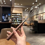 搅拌器mixer胡桃木304不锈钢搅拌器打蛋器手动烘焙奶油打发器多功能厨房家用新款25.3.15