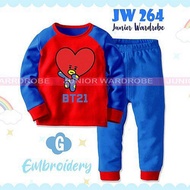 DKPS Children's Pajamas with BTS BT21 Characters Ages 1 2 3 4 Years Old Children's Pajamas with BTS 