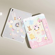 ZOYU | เคสป้องกัน iPad Pro Air7 ดูดซับแม่เหล็ก 3Y ลดราคา Mini7 หมุนได้ รองรับการตกหล่น 12.9 โปร่งใส 