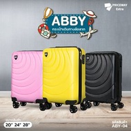 ABBY กระเป๋าเดินทาง กระเป๋าล้อลาก TSA Lock ขนาด 20 24 28 นิ้ว เคสกระเป๋าดินทาง ล้อหมุนได้ รุ่น ABY-04 รับประกันสินค้า 28 นิ้ว ชมพู