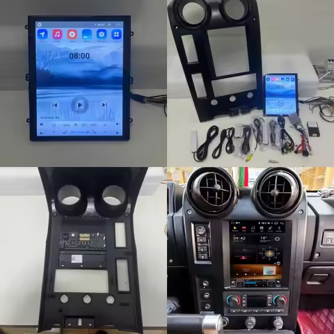 for HUMMER H2 2004-2009 audio 2 din android receiver tesla style auto multimedia DVD player GPS navi