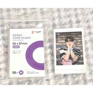 50Pcs Idol Photo Storage Korean Popcorn Hard Sleeves Photocards Protector Transparent Album Card Cas