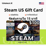 Steam USA $100 Steam Gift Card บัตรของขวัญ Steam⚡USA สหรัฐอเมริกา Steam wallet codes top up⚡เติมเงิน