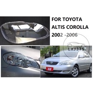 headlamp cover cap for Toyota COROLLA Altis 2002 2003 2004 2005 2006 headlight transparent lens cover