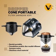 Dripper Portable Filter Coffee Filter Coffee V60 Dripper F-402 Black