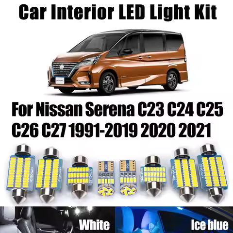 Canbus LED Interior Map Dome Light Kit For Nissan Serena C23 C24 C25 C26 C27 1991- 2018 2019 2020 20