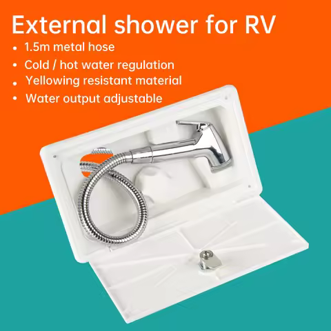 RV Shower With Lock Boat Marine Camper Motorhome Caravan Accessories Box RV External Exterior Shower