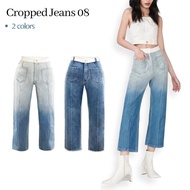 Merge Official - Cropped  Jeans 08 2 Colors (พร้อมส่ง) กางเกงยีนส์เอวสูง ความยาว 35" - 36" ทรงกระบอก