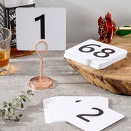 50Pcs Table Numbers 1-50 3.7x4 Inch Table Numbers Double Sided Table Number Cards - for Wedding Rece