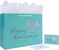 16.5β Extra Large Gift Bag Set with Handles, Greeting Card, Tissue Papers and Stickers for Valentine