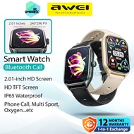 Awei H21 Sport Smart Watch 2.01 Inch HD TFT Screen Display Bluetooth Call Music Heart Rate Fitness W