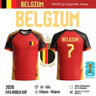 Free Custom Name Number De Bruyne#7 Lukaku#9 Hazard#10 Belgium Red Devils Jersey 2026 World Cup On H