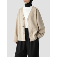 Sabamodest Fluffy Button Cardi