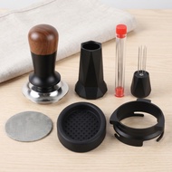 5 Pieces Espresso Tamping Set 53mm  Tool with Coffee Tamper with Mat 54mm Espresso Tamper Weighted f
