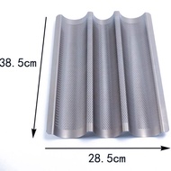 Carbon Steel Baguette Mould Loaf Mould 3 or 4 Slots Baking Tray for Baguette Bread Loaf Mould French