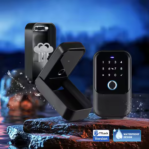 Key Safe TTlock Fingerprint Bluetooth Wifi Digital Key Box App Remote Unlock Wall Mount Security Key