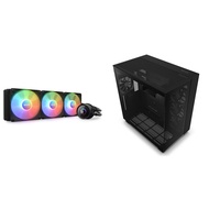 NZXT Kraken 360 RGB CPU Liquid Cooler & H9 Flow Dual-Chamber ATX Mid-Tower PC Case - 360mm AIO Coole