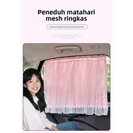 Langsir Kereta Corn Grid 2 Layer Car Curtain Sun Shade Pelindung Matahari Tingkap Untuk Myvi Axia Sa