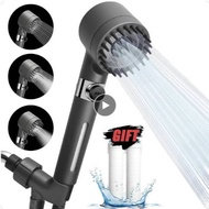 Shower Head High-pressure 3-mode Adjustable Spray with Massage Brush Filter Rain Shower Faucet Bathroom Accessories