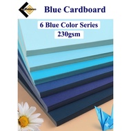 A4 230gsm Blue Color Series Cardstock (6 Shades) - Premium Craft Paper