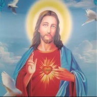 Mz973 Gambar 3D Kristen Katolik Gambar Rohani Yesus Maria Perjamuan