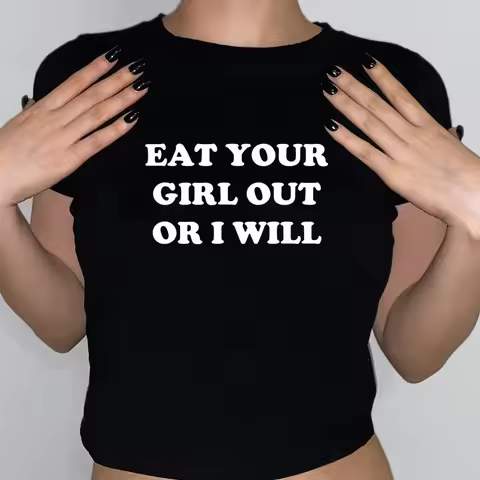 Eat Your Girl Out or I Will Women T Shirt Soft Unisex T-Shirt Funny Lesbian Bisexual Woman LGBTQ Pri