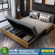 WONZOM Sofa Bed Living Room Foldable Day-bed Multifunctional Sofa Bed Solid Wood with Storage