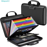 [READY STOCK] Fireproof Document Box, 13 Accordion Pocket Waterproof Handheld File Bag, Large Capaci