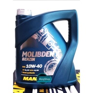 ☁Mannol Molibden Benzin SAE 10W40 Semi Synthetic Engine Oil Car Lubricants/Minyak Hitam (4Liter)