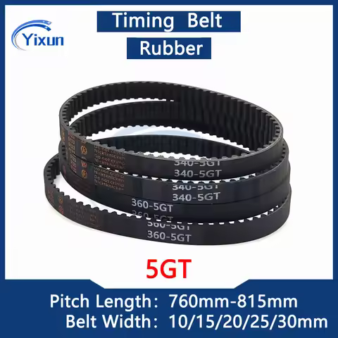 5GT Rubber Timing Belt Length 760 765 770 775 780 785 790 795 800 805 810 815mm Width 10/15/20/25/30