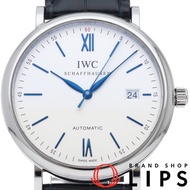 萬國錶(IWC) Portofino 自動機械腕錶，40毫米，型號 IW356527。包含原廠錶盒和保固卡。不鏽鋼錶殼/皮革錶帶。男士腕錶，白色錶盤。拋光處理。成色極佳。 [二手]