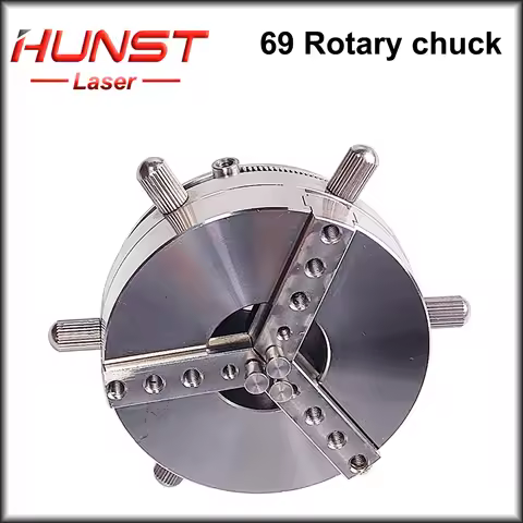 Hunst D69 Auto Lock Rotary Attachment CNC Router Laser Marking Machine Rotary Axis Chuck for Ring Br