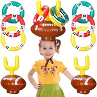 Sets Inflatable Post Ring Toss Football Goal Toss Goal Post Ring GamePost Ring Toss Game for Family 