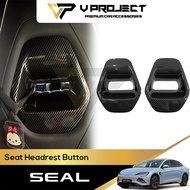 BYD SEAL 2024-2027 Interior Decoration Seat Back Headrest Adjustment Button Protector Cover V Projec