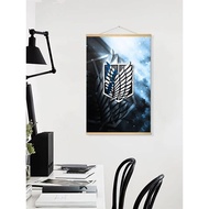 stall decoration bendera Lukisan kain gantung anime Jepun Naruto One Piece menyerang gergasi Dragon 