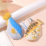 DALTON Back-To-School Stationery Bag, Pufferfish Deep-Sea Fish Fish Pencil Case, Interesting Pen Bag