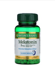 natures bounty melatonin 5mg 90.softgel obat penenang tidur