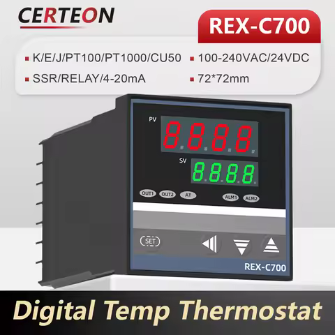 REX-C700 PID Temperature Controller Digital Thermostat 72x72mm Universal Input 4-20mA SSR Relay Outp