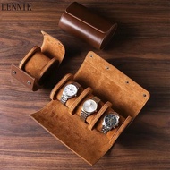 工廠 3 槽手錶捲旅行盒便攜式復古皮革手錶展示盒手錶收納盒男士禮品手錶收納盒