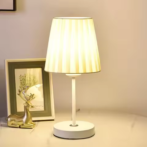 LED Table Lamp Button Touch Plugged In Rechargeable Light Study Bedroom Decoration Bedside Tables Cl