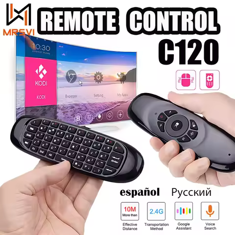 C120 Fly Air Mouse Wireless Keyboard Russian Spanish 2.4G Smart Remote Control Smart Keyboard Mouse