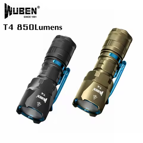 WUBEN T4 Rechargeable Tactical Flashlight 850Lumens Protable EDC Pocket Torch For Outdoor Camping Hu