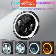 7-inch LED Motorcycle Headlight Universal 7.5 Round Headlight for Cafe Racer Bobber Honda  Lampu Had