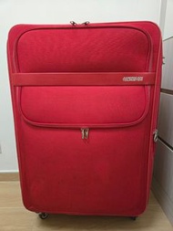 American Tourister 28吋可擴張紅色布料行李箱/喼/28inch Expandable Red Fabric Luggage/Baggage/Suitcase（換了全新的金屬啤呤轆，