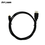 Proocam M-1 Micro HDMI to HDMI cable 1.5 meter for Camera Gopro Action Camera (Gold plated)