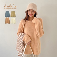 LULULS [A01211046] Clearing Stock Discount Sale Y Soft Round Neck Sweater 4 Colors 1216
